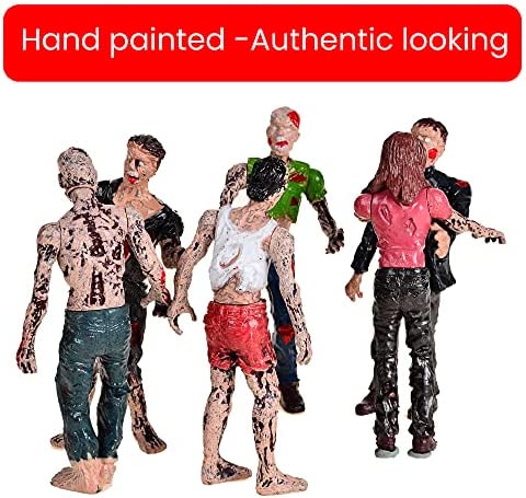 BOHS Zombie Action Figures Gift Package - Scary Toys for Boys - 4 Inches - Pack of 6