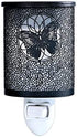 ASAWASA Metal Wall-Plug Wax Melt Warmer,Electric Wax Burner Melter Fragrance Warmer Night lamp,for Home Bedroom Kitchen Garage Gifts Décor Aromatherapy Spa 2.6"x2.6"x3.39"(Dream Butterfly)