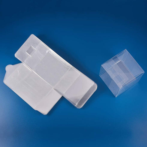 BENECREAT 30 Pack 3x3x3 Inches Plastic Party Favor Box for Valentine's Day Choclates and Wedding Party Candy Cookies Favors