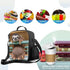 PrelerDIY Sloth Lunch Box - Insulated Lunch Box for Kids Funny 3D Design with Side Pocket & Shoulder Strap Lunch Bag, Perfect for School/Camping/Hiking/Picnic/Beach/Travel