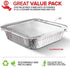 8x8 Foil Pans with Lids (10 Pack) 8 Inch Square Aluminum Pans with Covers - Foil Pans and Foil Lids - Disposable Food Containers Great for Baking Cake, Cooking, Heating, Storing, Prepping Food
