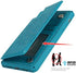 Jaorty iPhone 12 Pro Max Wallet Case with RFID Blocking Card Holder,Premium PU Leather Double Magnetic Buttons Stand Flip Wrist Lanyard Strap Back Cover for iPhone 12 Pro Max 6.5 Inch,Blue