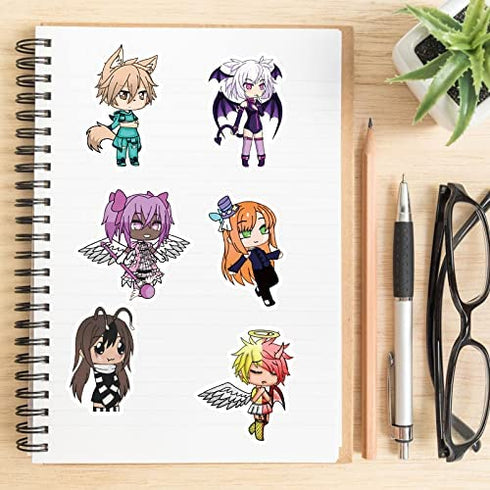 wyyeleswm Gacha Life Game Stickers 50PCS Cartoon Character Costume Game Stickers Vinyl Waterproof Stickers for Laptop Bumper Water Bottles Computer Phone Car Stickers and Decals car Stickers for Girl (gacha life)