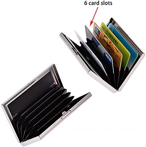 RFID Credit Card Holder Metal Wallet Stainless Steel Credit Card Protector Case Business Card Holder for Men or Women