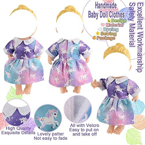 Girl Doll Clothes and Accessories 12 Sets Doll Clothes for 12 Inch Dolls Alive-Baby Doll Clothes Dress Pajamas Swimsuits Lovely Baby Doll Outfits Accessories for Christmas Birthday for Little Girl