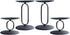 NiceAI Candlestick Holders Set Candle Holder Candelabra Candle Stands Wedding Centerpieces for Tables Fireplace Screens Decorative Black Set of 4