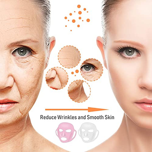 32 Pieces Facial Chest Neck Silicone Pad Reusable Face Forehead Patches Facial Sleeping Mask Cover for Smoothing Facial Chest Neck Forehead Eye Mouth