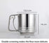 Flour Sifter Stainless Steel Large Sifter for Baking and Powdered Sugar Sifter Flour Sieve 4 Cup