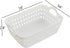 HOMMP 12-Pack White Plastic Woven Storage Basket Tray with Handle (Mini)