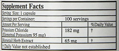 Alta Health Potassium Chloride and Silica Capsules, 100 Count