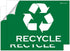 IGNIXIA Pack of 02 Recycle Sign Decals self Adhesive - Recycling Stickers Large 10 x 7 Inches Recycle Sticker for Trash can - Recycle Labels (Green)