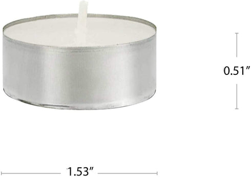 Amazon Basics 200-Pack Unscented Tealight Candles - 4 Hour Burn Time - White