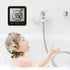 Digital Bathroom Shower Wall Clock Timer with Alarm, Waterproof for Water Spray, Touch Screen Timer, Temperature Humidity Display with Suction Cup Hanging Hole (White)