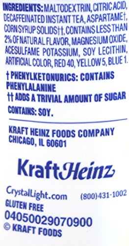 Crystal Light Decaf Lemon Iced Tea Natural Flavor Drink Mix, 12-Quart Canister
