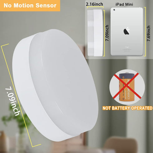 DLLT 18W Flush Mount LED Ceiling Light, 7.09 Inch 6000K Round Surface Mounted Lighting Fixture, 160W Equivalent White Ceiling Lamp for Kids Room/Closet/Bedroom/Dining Room/Bathroom
