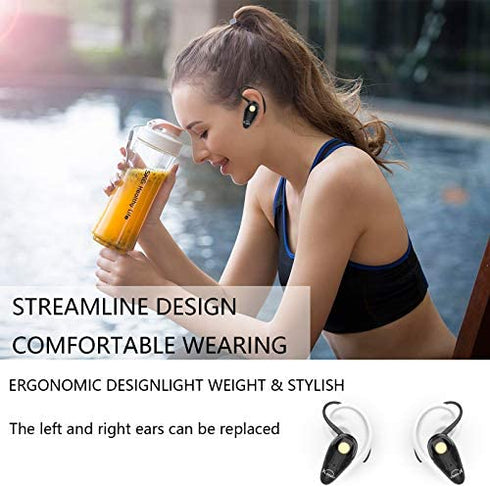 Kendir Bluetooth Headset, V5.0 Ultralight Wireless Headphone Cell Phone Earpiece with Mic Headsetcase,Volume Control, Handsfree Earbud,Compatible with Android/iPhone/Smartphones/Laptop