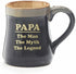 burton+BURTON Coffee Mug XL 18 oz Imprint," PAPA, The Man - The Myth - The Legend" Gift For Dad