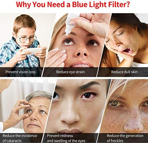 17.3 Inch Anti Glare Computer Screen Protector-Blue Light Eye Protection Filter for All(HP/DELL/Asus/Acer/Sony/Samsung/Lenovo/Toshiba) 17.3" with 16:9 Aspect Ratio Laptop,1 PCS(17.3" S)