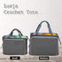 Luxja Small Crochet Tote Bag, Yarn Storage Bag for Small Unfinished Projects, Crochet Hooks and Other Accessories, Gray