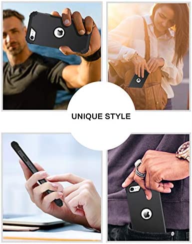 BENTOBEN iPhone SE 2022 Case, Phone Case iPhone SE 2020, Heavy Duty 3 in 1 Full Body Rugged Shockproof Hybrid Hard PC Soft Rubber Bumper Drop Protective Girls Women Boy Men iPhone SE3/2 Covers, Black