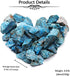 Top Plaza Bulk Moroxite Healing Crystals Rough Stones - Large 1" Natural Raw Stones Crystal for Reiki Healing, Wicca, Witchcraft, Tumbling, Cabbing, Fountain Rocks, Decoration, Polishing 0.5lb