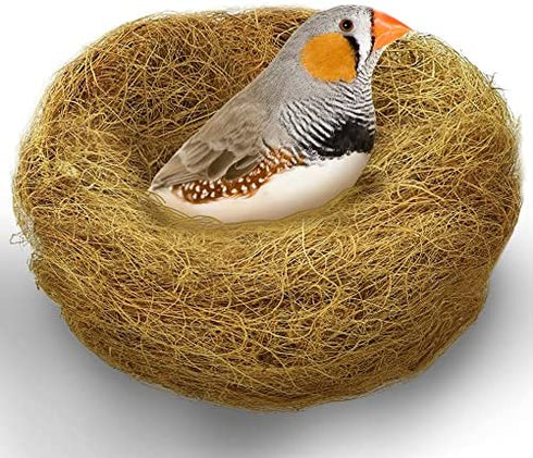 SunGrow Finch Coconut Fiber, Loose Bedding Substrate for Birds Nest Cages, Nesting Material for Budgie Hummingbird Canary Parakeet, 1.5 oz