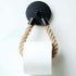 Niciksty Nautical Rope Toilet Paper Holder, Wall Mounted Toilet Paper Holder, Jute Rope Toilet Paper Holder , Beach Themed Bathroom Decorations, C1