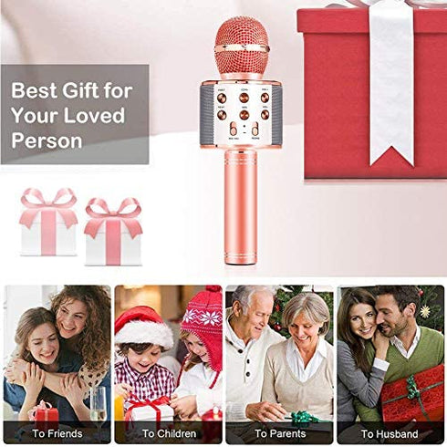 Annstory Kid Girl Top Birthday Gift Toy, Best Gift Presents for Girl Kid Boy Children Age 5 6 7 8 9 10 11 12 Years Old, Wireless Bluetooth Karaoke Microphone Gift for 5-12 Years Old Girl Boy