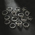 BERYUAN Rings Black Rings Goth Rings for Women Rings for Teen Girls Womens Rings Cute Rings Stackable Rings Set?12Pcs)(Rings Size 5,5.5,6.5,7,7.5,8.5)