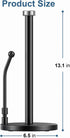 SMARTAKE Paper Towel Holder, Stainless Steel Standing Paper Towel Organizer Roll Dispenser for Kitchen Countertop Home Dining Table, Black