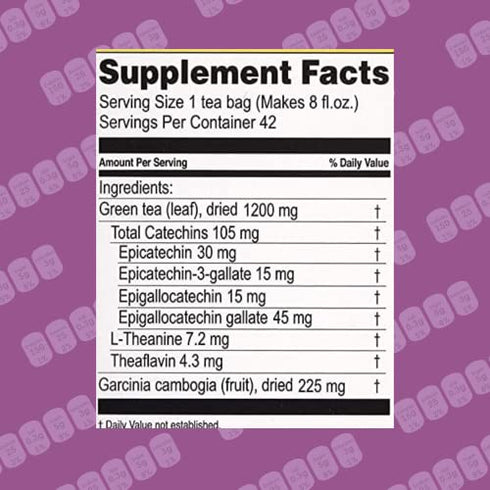 HYLEYS Tea Wellness Garcinia Cambogia Green Tea, Assorted Tea Bags, 42.0 Count