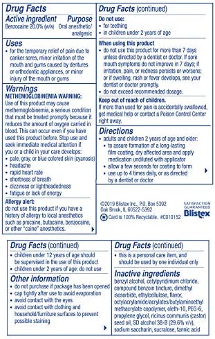 Blistex Kanka Mouth Pain Liquid, Professional Strength , .33 Fluid Ounces