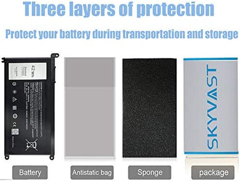 WDXOR 42Wh Dell Laptop Battery Replacement for Dell Inspiron 15 5000 7000 Series, Dell Inspiron 13 5000 7000, 5368 5378 7378 5568 7560