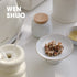 WENSHUO Moon White Glaze Ceramic Plate, Dessert Dish with Pedestal, Trifle/Fruit, Asian Style