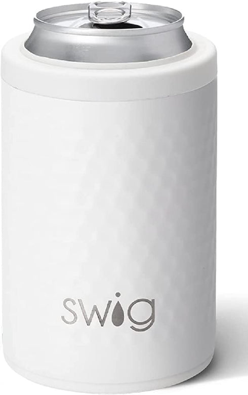 Swig Life Standard Can + Bottle Cooler, Stainless Steel, Dishwasher Safe, Triple Insulated Can Sleeve for Standard Size 12oz Cans or Bottles in Golf Partee Print