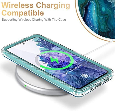 ESDOT Samsung Galaxy S20 FE Case with Built-in Screen Protector,Military Grade Rugged Cover with Fashionable Designs for Women Girls,Protective Phone Case for Galaxy S20 FE 6.5" Agate Stone