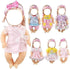 JING SHOW BUSSINESS 6 Sets Baby Doll Clothes for 10-12 Inch Girl Doll, Doll Clothes Dress Outfits Headbands Accessories fits 10 11 12inch Baby Doll
