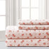 Amrapur Overseas | Luxuriously Soft 4-Piece 100% Microfiber Rose Printed Bed Sheet Set (Blush, Full)