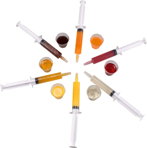 Party Shots 60 Pack Jello Shot Syringes, Medium 1.5 oz Food Grade Container with Lid, Perfect For Plastic Shot Glasses Or Jello Shot Cups, Durable Usable for Halloween Thanksgiving Christmas Party€¦
