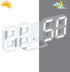 Petilleur 3D Digital Alarm Clock,Wall LED Number Time Clock with 3 Auto Adjust Brightness Levels,Led Electronic Clock with Snooze Function,Modern Night Light Clock Date,Temperature Display (White)