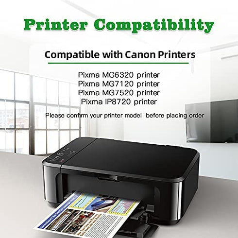 GREENARK Compatible Ink Cartridge Replacement for Canon CLI-251 GY Gray CLI-251GY XL Gray Ink Cartridge Work for Canon PIXMA MG6320 Pixma MG7120 Pixma MG7520 Pixma IP8720 Printers, 4 Pack 251XL GY