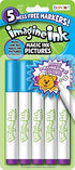 Imagine Ink Markers Only Replacement Bundle - 5 Pc Imagine Ink Markers Refill Separates Set for Imagine Ink Coloring Books for Kids with Stickers