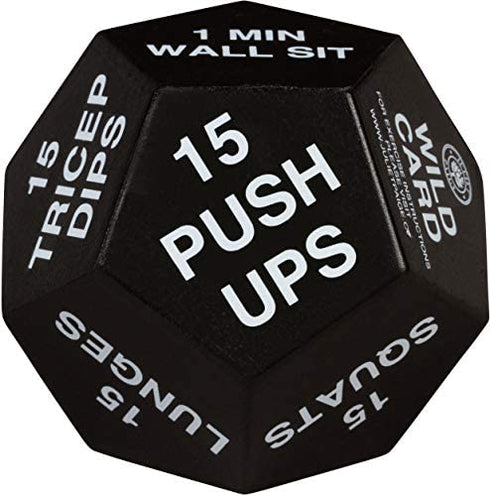 Exercise Dice for Home Fitness, Gym Workouts, WOD, Bodyweight HIIT, and Sports Training - 3 Inches in Diameter