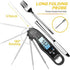 Digital Instant Read Meat Thermometer, Adoric Waterproof Food Thermometer with Backlight LCD, Kitchen Cooking Thermometer Probe for Grilling Oven Smoker BBQ