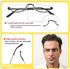 KoKoBin Half Reading Glasses - 2 Pairs Half Rim Metal Frame Glasses Spring Hinge Readers for Men and Women, Black+Gunmetal 2.00