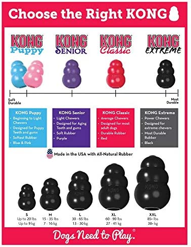 KONG - Extreme Dog Toy - Toughest Natural Rubber, Black - Fun to Chew, Chase and Fetch - for Small Dogs