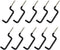 Archery Bow Hook Real Tree Stand Bow Hangers Bow Gear Holder Outdoor Hunting Accessory Black(10 pcs/Pack