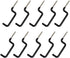 Archery Bow Hook Real Tree Stand Bow Hangers Bow Gear Holder Outdoor Hunting Accessory Black(10 pcs/Pack