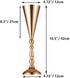 2 Pcs Tabletop Metal Wedding Flower Trumpet Vase, Table Decorative Centerpiece, Artificial Flower Arrangements for Anniversary Ceremony Party Birthday Event Aisle Home Decoration (Gold)