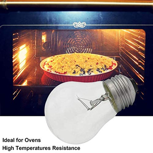 Oven Light Bulb 40 Watt Appliance Light Bulb, High Temperature 300 Degree Resistant Appliance Bulb for Oven, Stove, Refrigerator, Microwave E26 Medium Base, A15 (2-Pack)